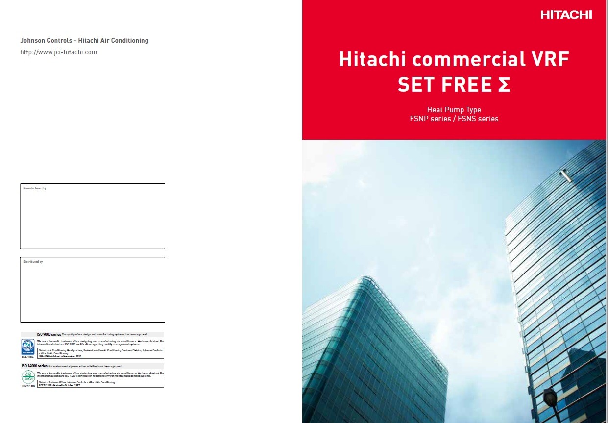 Manuals For Hitachi Vrf Installation And Technical Catalogs 8327